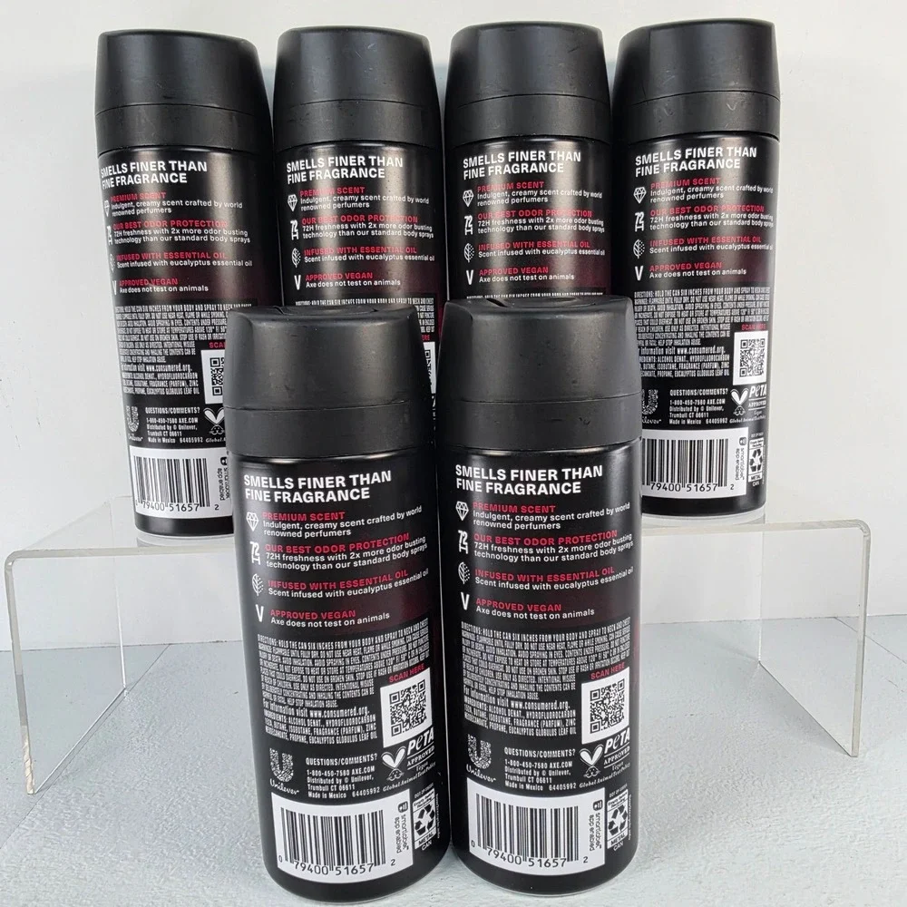 6 Pack Axe Fine Fragrance Collection Cherry Spritz Body Spray 4oz Aluminum Free